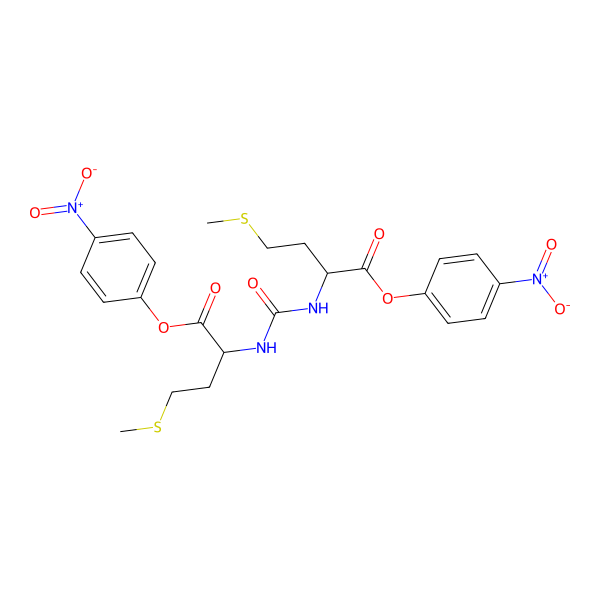 carbonylbis(L-methionine 4-nitrophenyl ester) molecular structure, CAS 53751-62-5