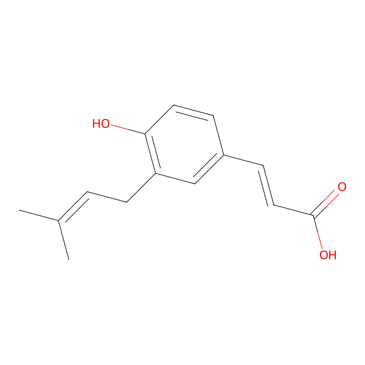 Drupanin molecular structure, CAS 53755-58-1