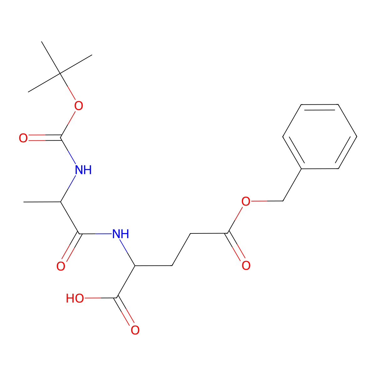 Boc-Ala-D-Glu(OBzl)-OH molecular structure, CAS 53759-36-7