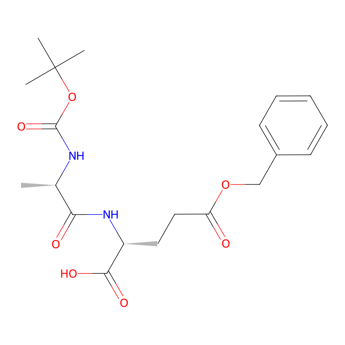 Boc-Ala-D-Glu(OBzl)-OH molecular structure, CAS 53759-36-7