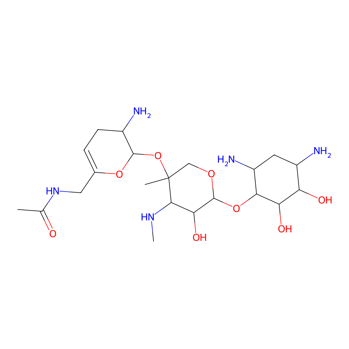 6'-N-Acetylsisomicin molecular structure, CAS 53759-83-4