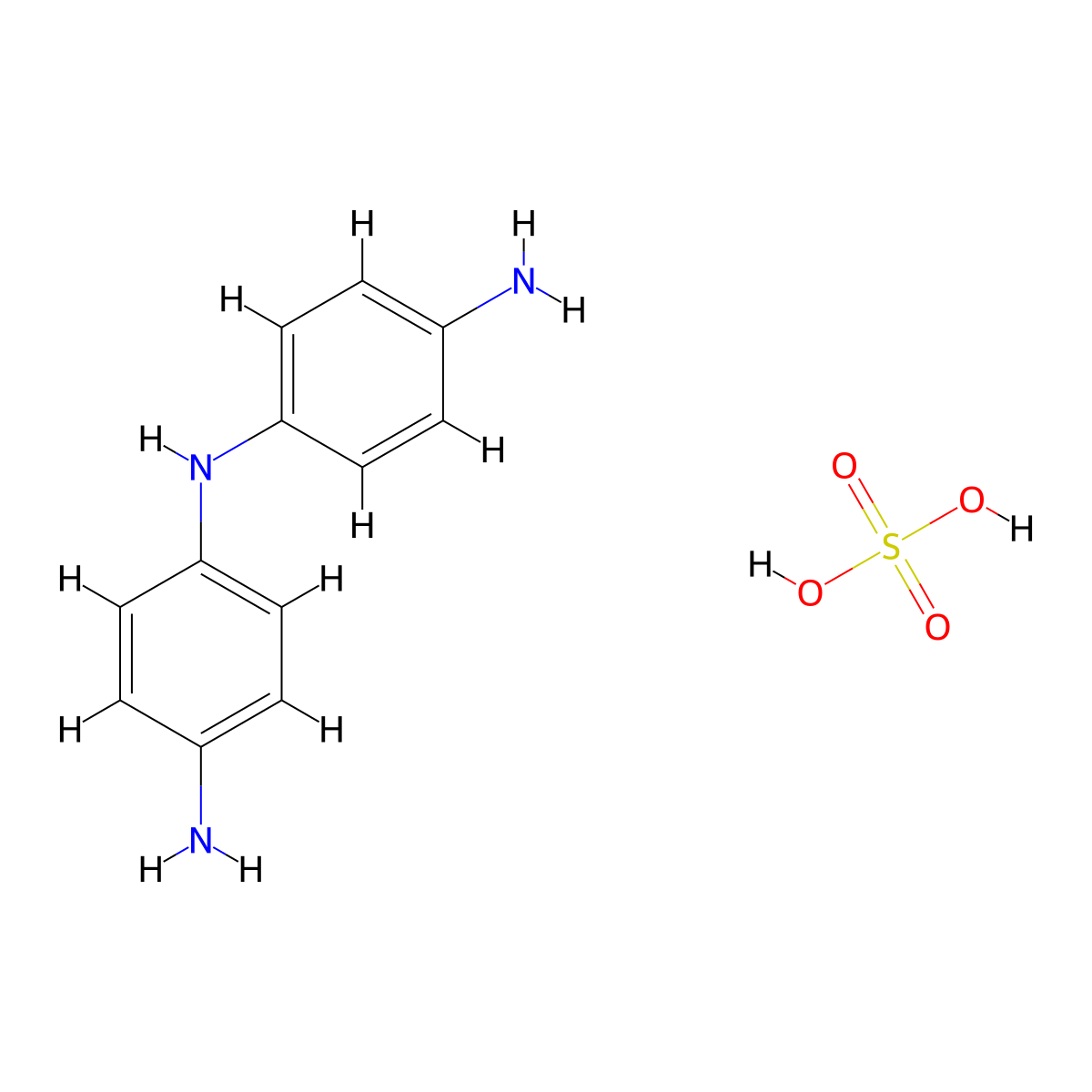 4,4'-Diaminodiphenylamine sulfate molecular structure, CAS 53760-27-3