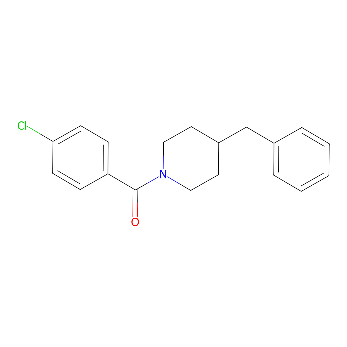 (4-Benzyl-piperidin-1-yl)-(4-chloro-phenyl)-methanone molecular structure, CAS 53760-52-4