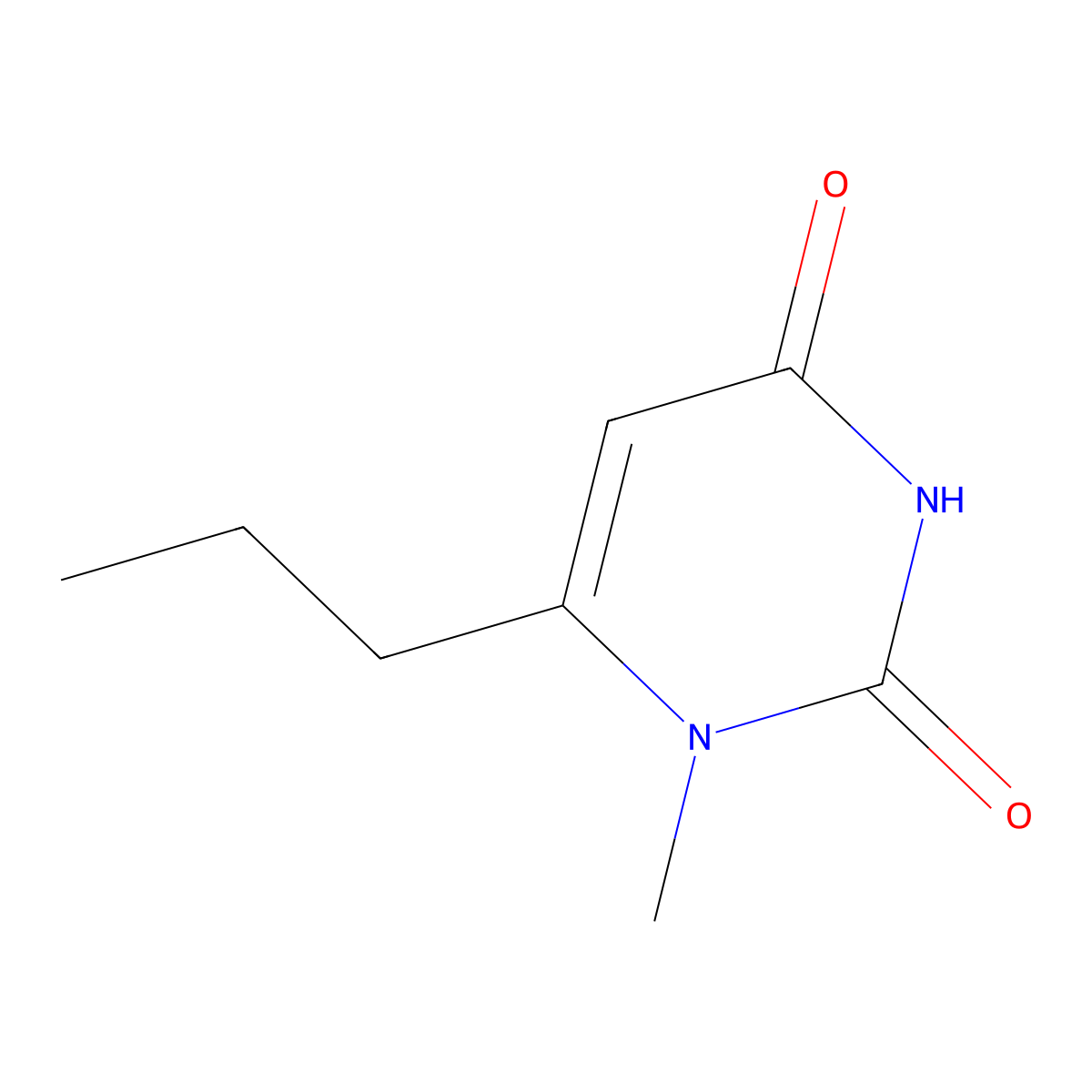 1-Methyl-6-propylpyrimidine-2,4(1H,3H)-dione molecular structure, CAS 53760-58-0