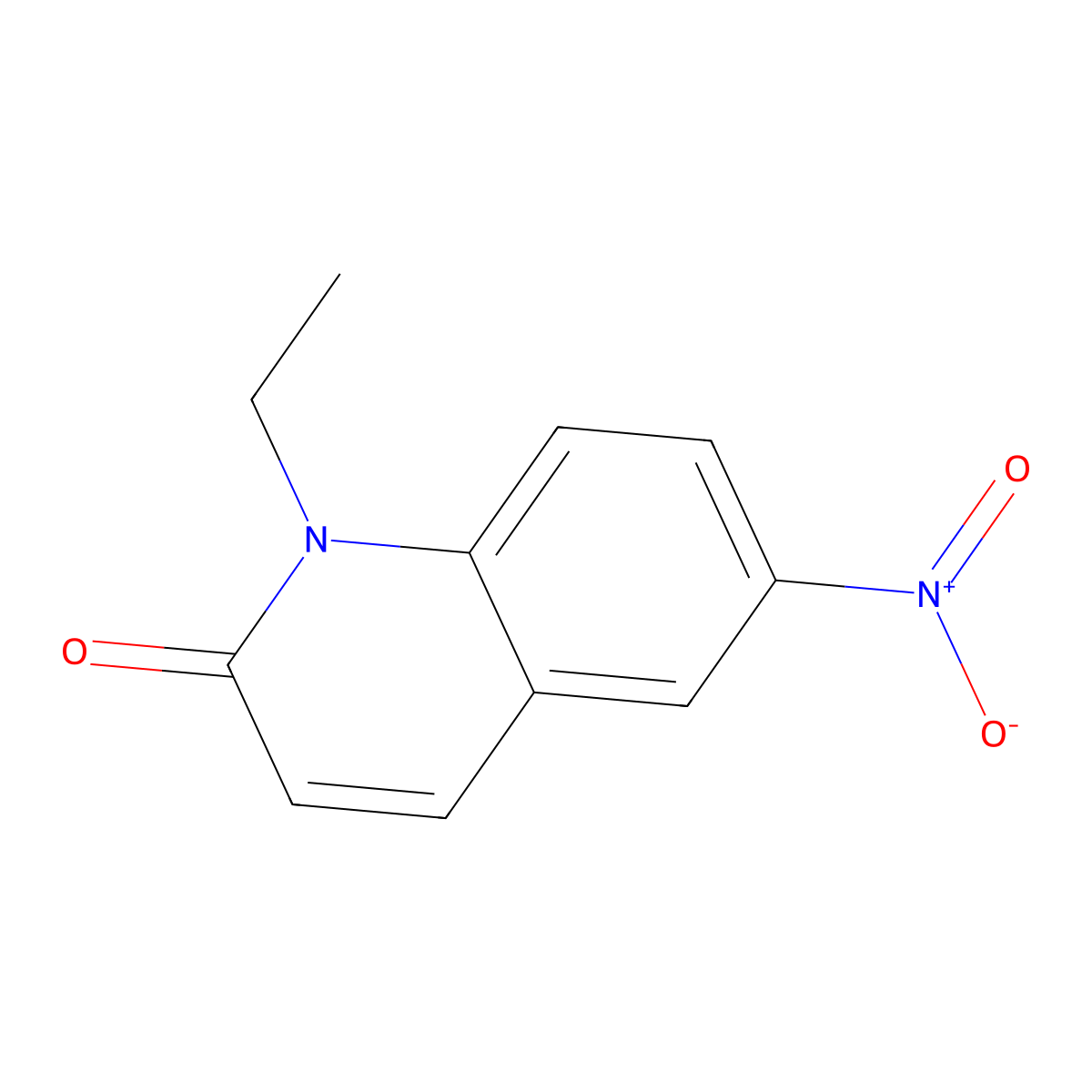 1-ethyl-6-nitroquinolin-2(1H)-one molecular structure, CAS 53761-54-9