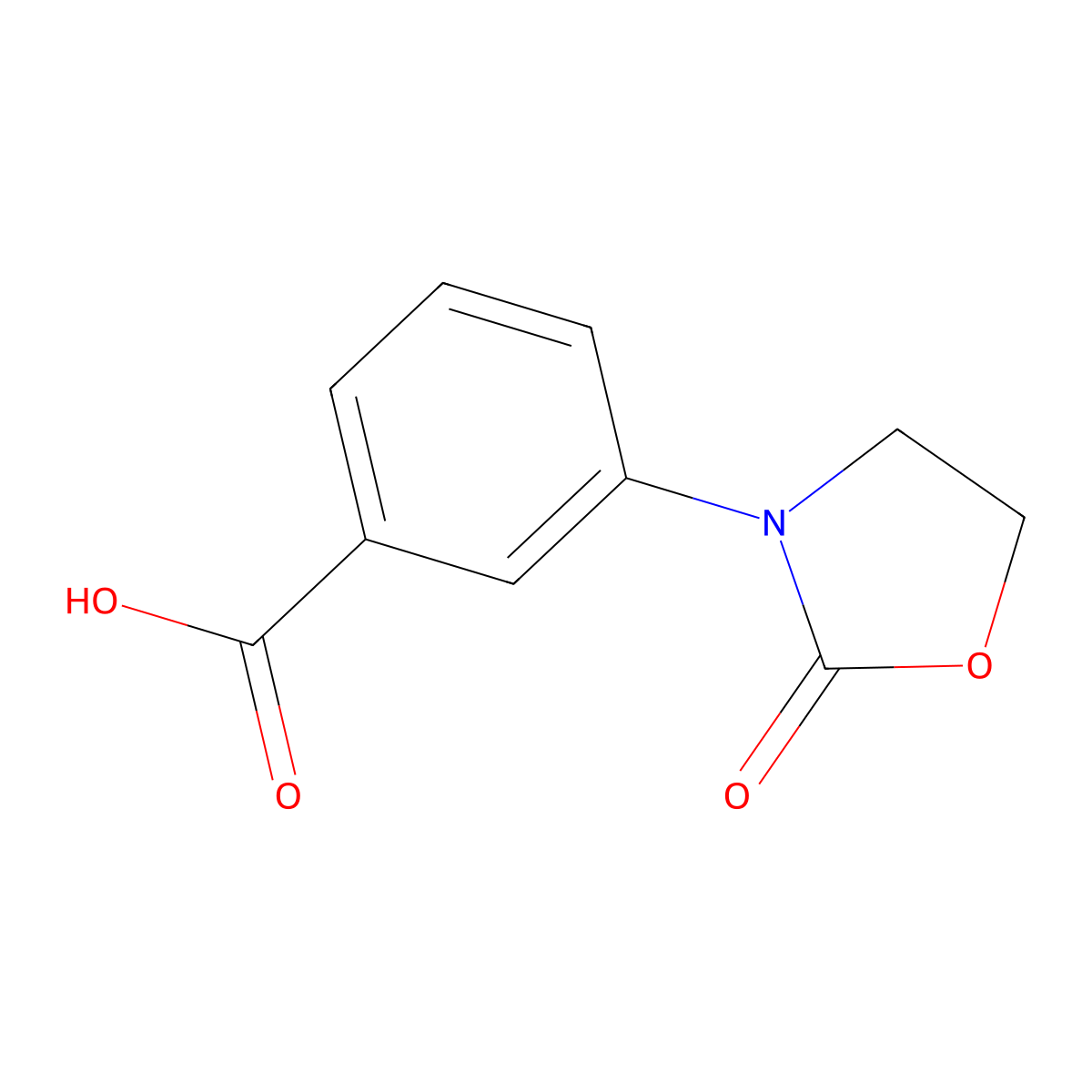3-(2-Oxo-1,3-oxazolidin-3-yl)benzoic acid molecular structure, CAS 537657-97-9