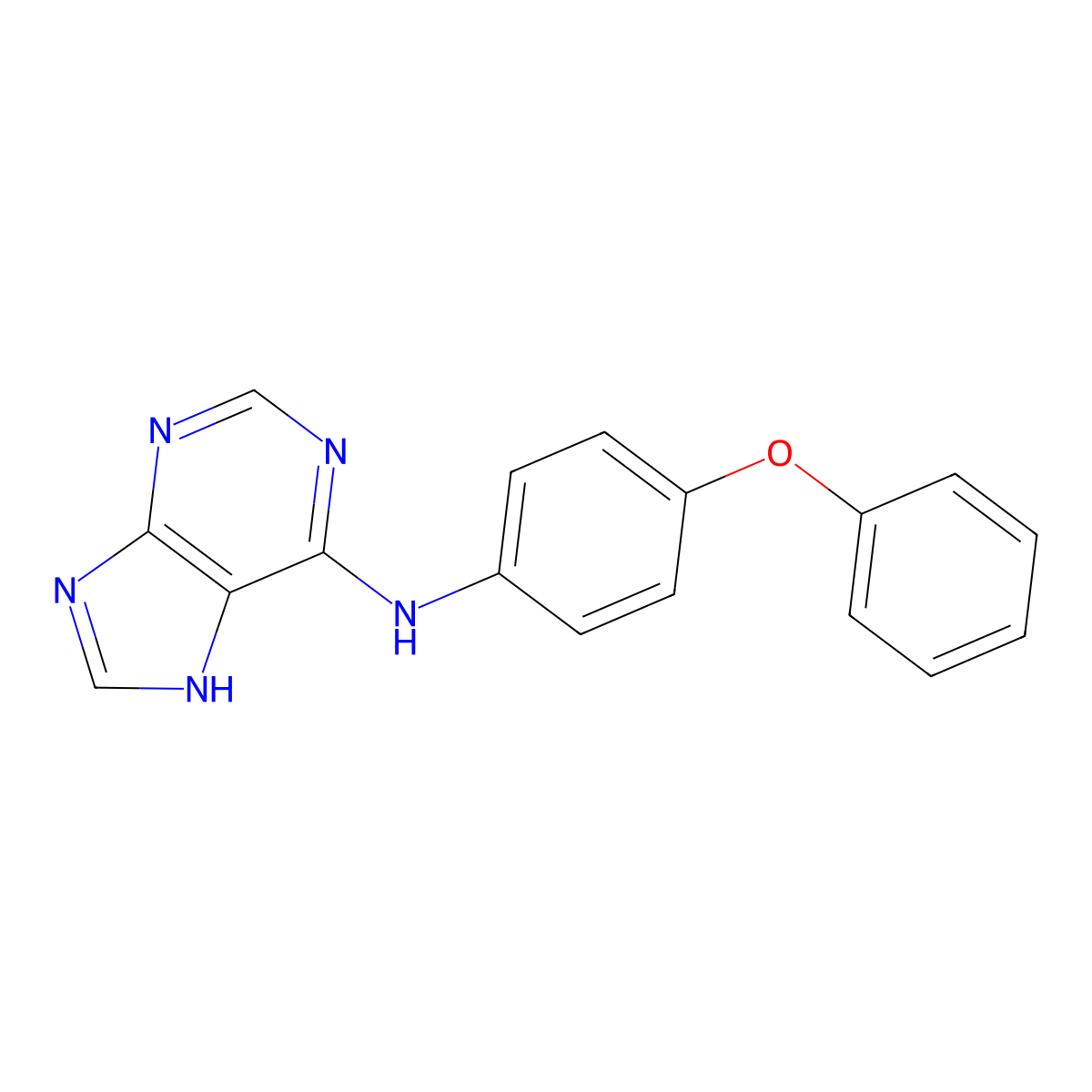 N-(4-phenoxyphenyl)-9H-purin-6-amine molecular structure, CAS 537666-71-0