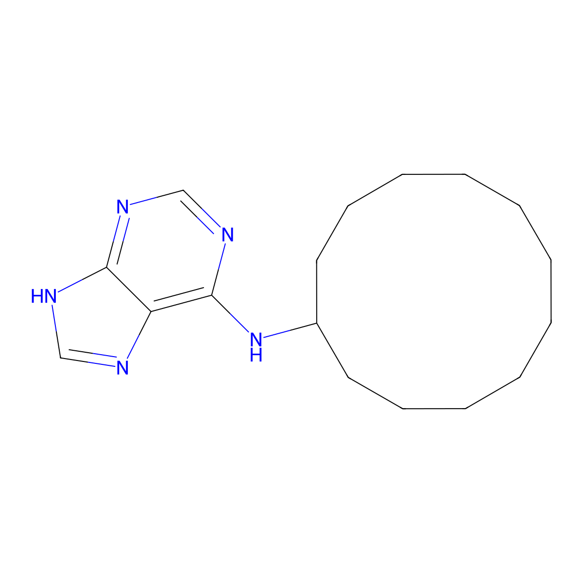 N-cyclododecyl-9H-purin-6-amine molecular structure, CAS 537666-93-6