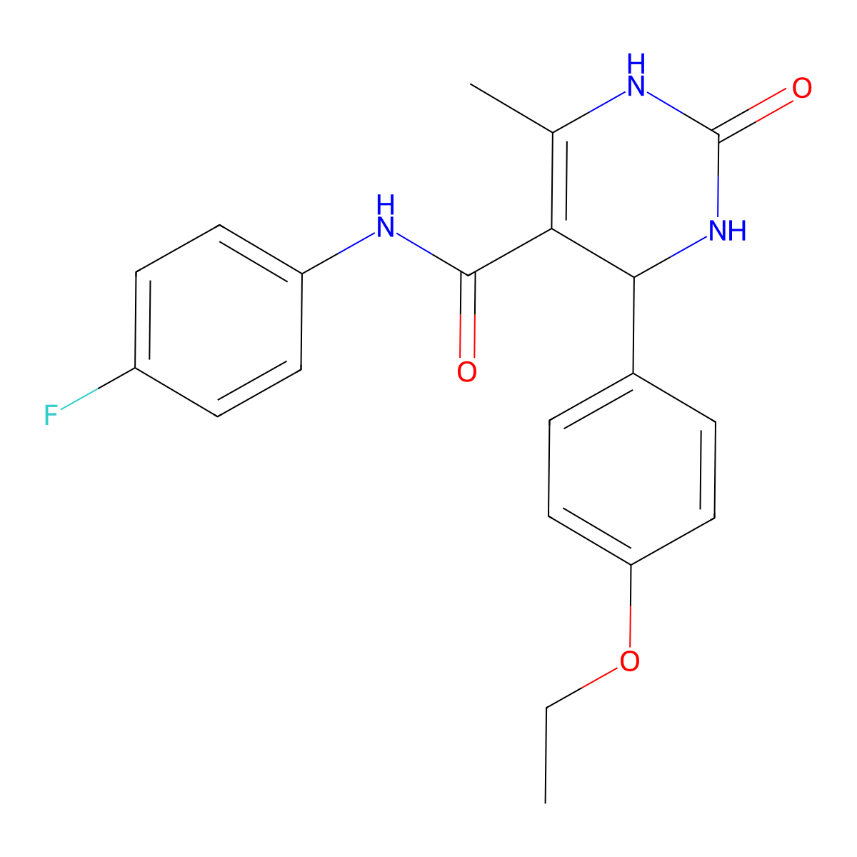 4-(4-ethoxyphenyl)-N-(4-fluorophenyl)-6-methyl-2-oxo-1,2,3,4-tetrahydropyrimidine-5-carboxamide molecular structure, CAS 537679-36-0