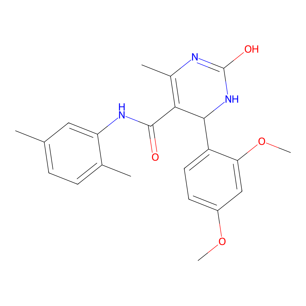 4-(2,4-dimethoxyphenyl)-N-(2,5-dimethylphenyl)-6-methyl-2-oxo-1,2,3,4-tetrahydropyrimidine-5-carboxamide molecular structure, CAS 537680-21-0
