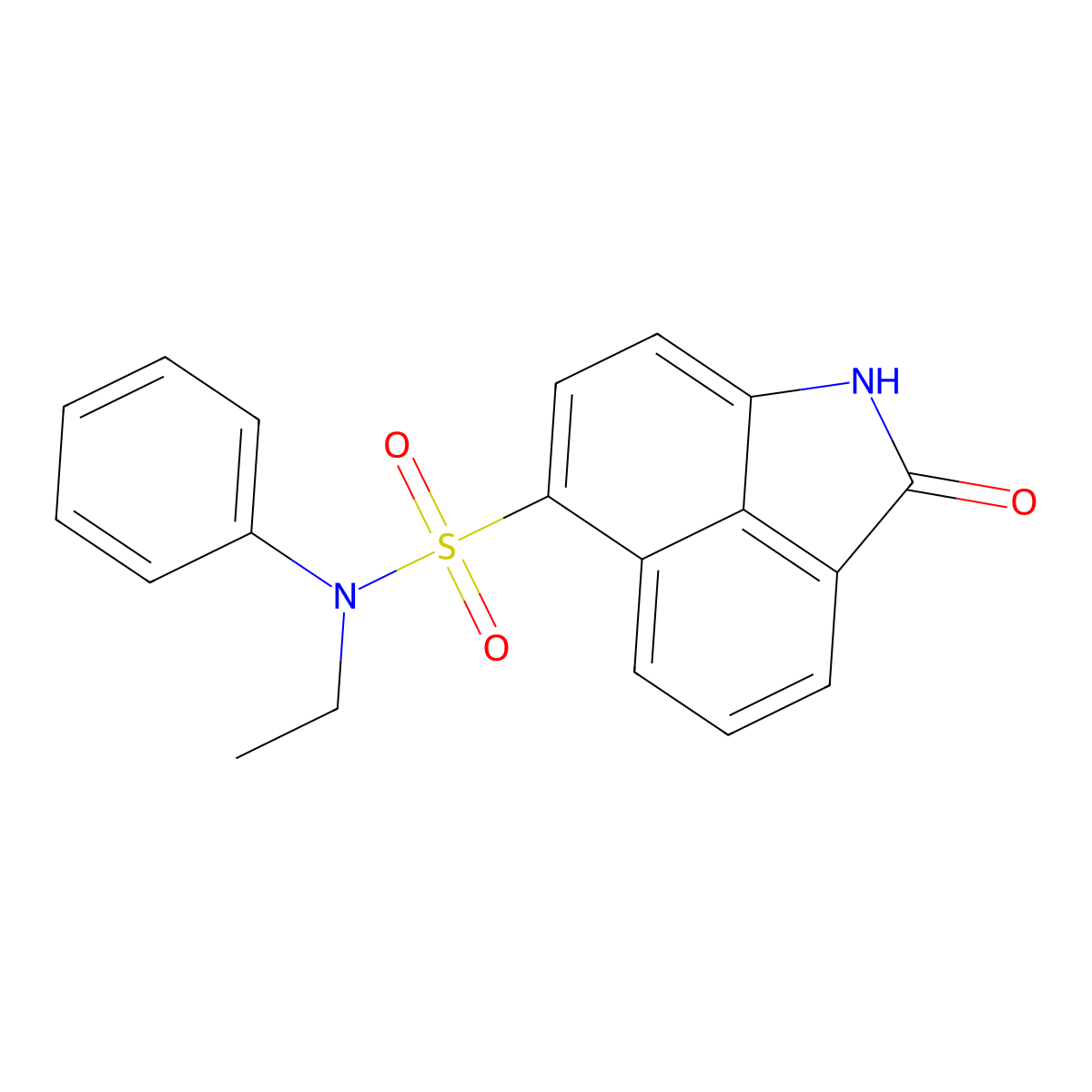 N-ethyl-2-oxo-N-phenyl-1,2-dihydrobenzo[cd]indole-6-sulfonamide molecular structure, CAS 537680-70-9