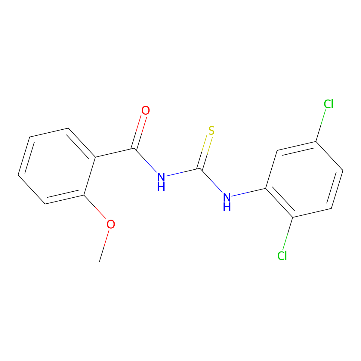N-((2,5-dichlorophenyl)carbamothioyl)-2-methoxybenzamide molecular structure, CAS 537680-98-1