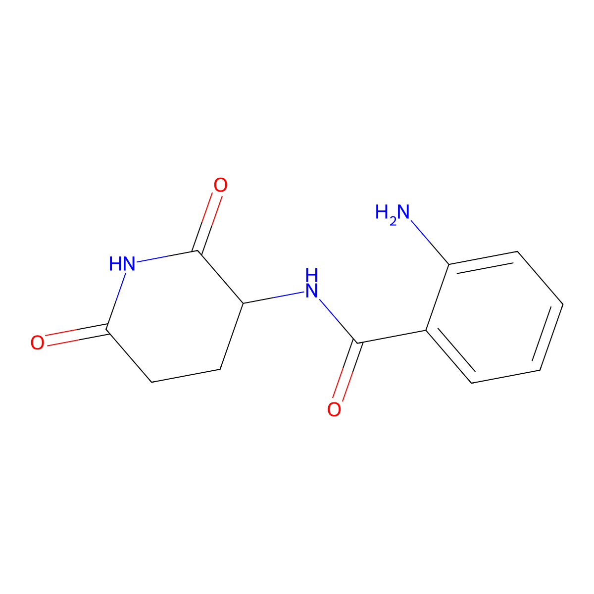 2-Amino-N-(2,6-dioxopiperidin-3-yl)benzamide molecular structure, CAS 537696-00-7