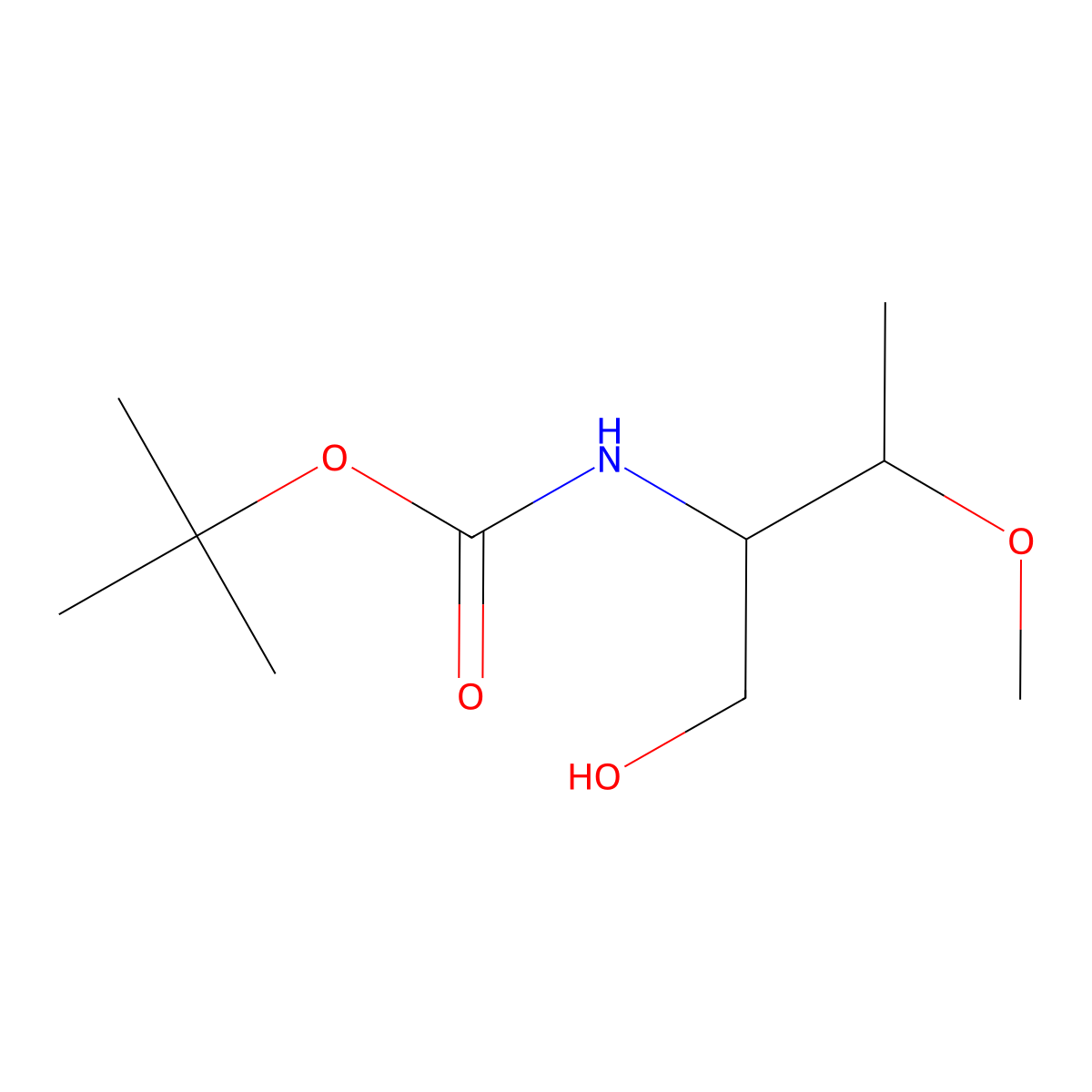 tert-butyl ((2R,3R)-1-hydroxy-3-methoxybutan-2-yl)carbamate molecular structure, CAS 537697-19-1