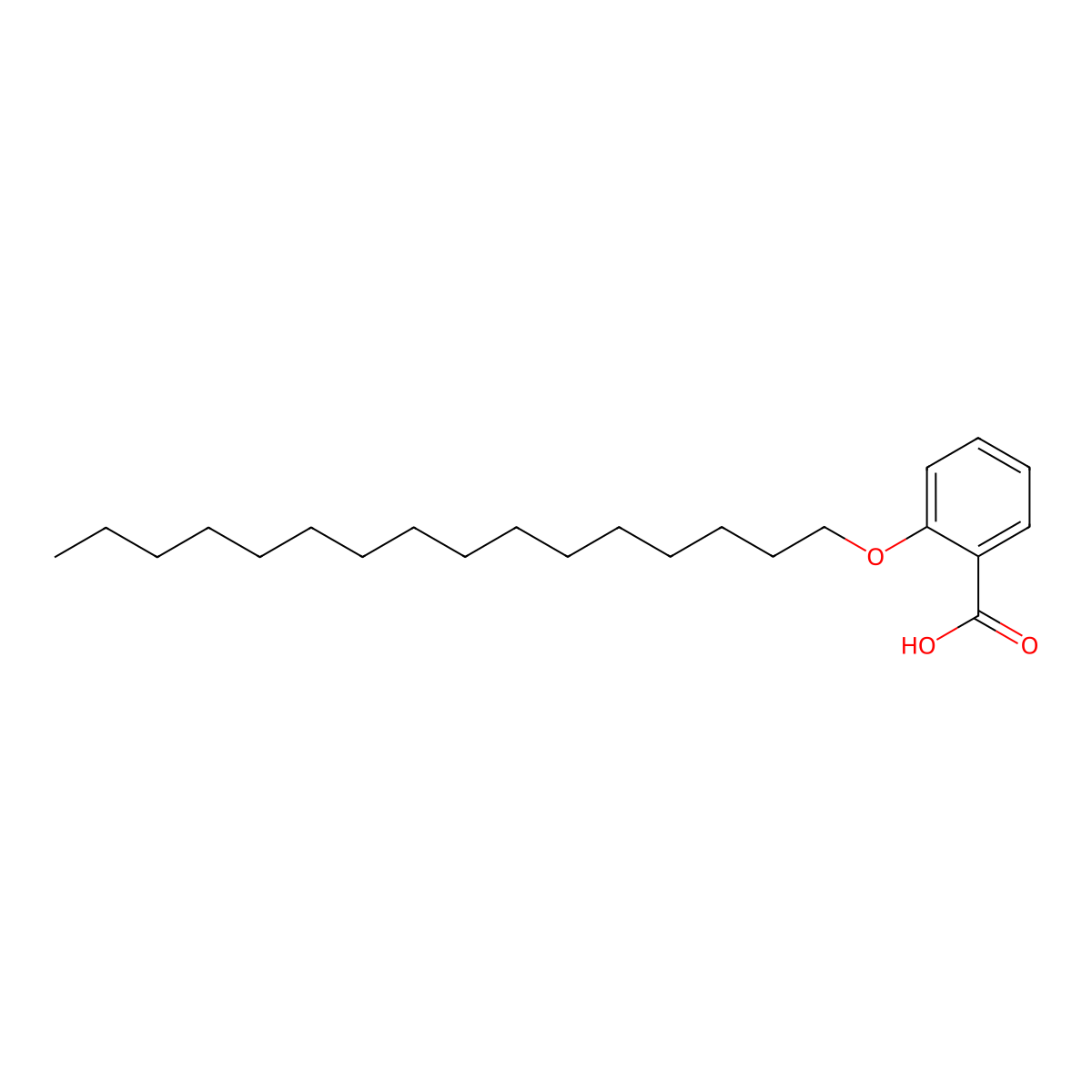 2-(Hexadecyloxy)benzoic acid molecular structure, CAS 5377-19-5