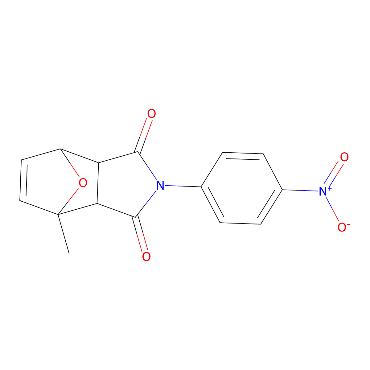 4-methyl-2-(4-nitrophenyl)-3a,4,7,7a-tetrahydro-1H-4,7-epoxyisoindole-1,3(2H)-dione molecular structure, CAS 5377-35-5