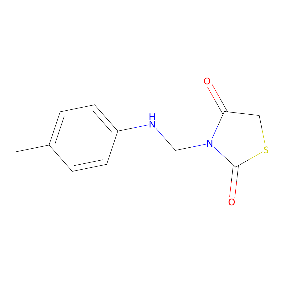 3-[(4-Methylanilino)methyl]-1,3-thiazolidine-2,4-dione molecular structure, CAS 5377-55-9