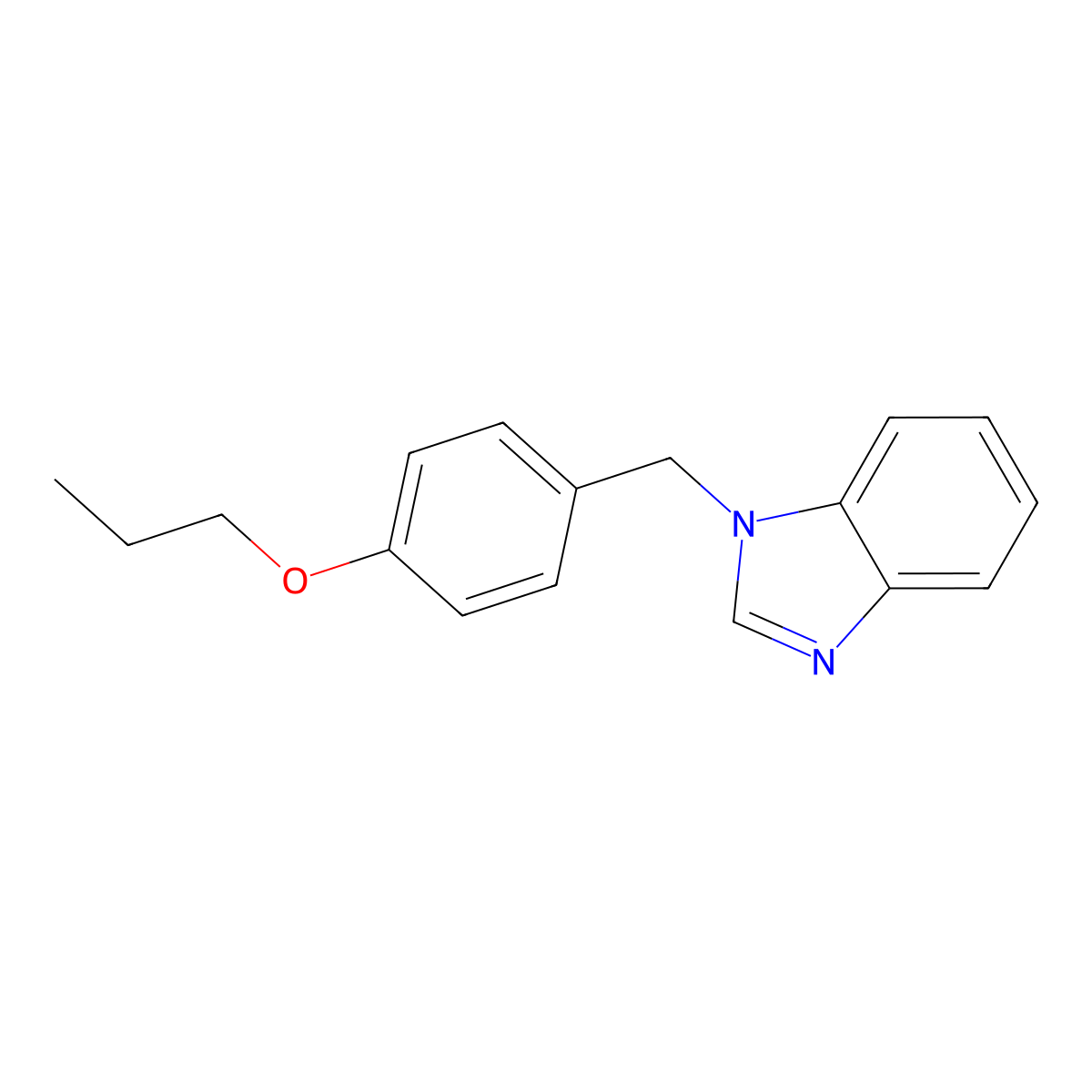 1-[(4-Propoxyphenyl)methyl]benzimidazole molecular structure, CAS 537701-03-4