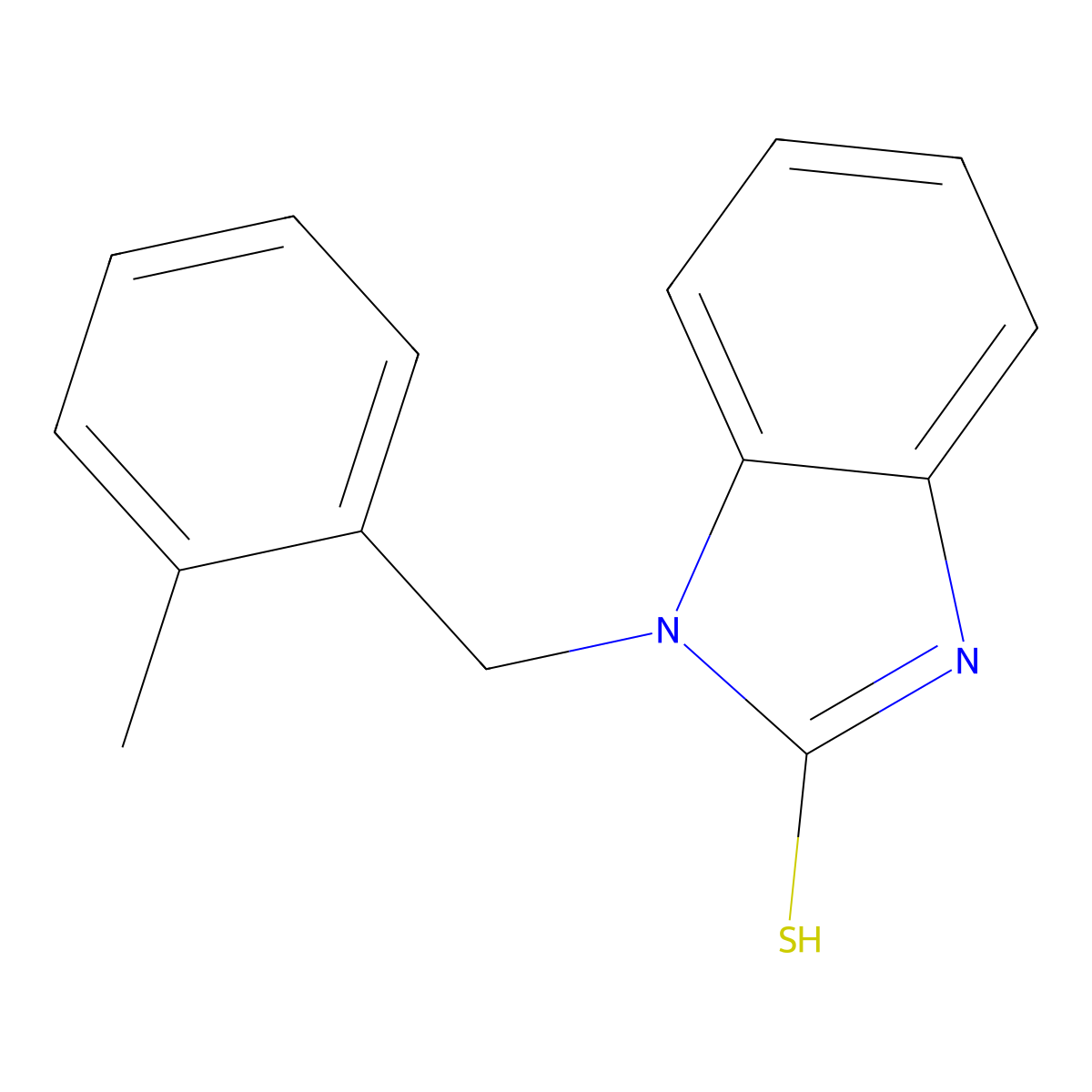 1-[(2-Methylphenyl)methyl]benzimidazole-2-thiol molecular structure, CAS 537702-07-1