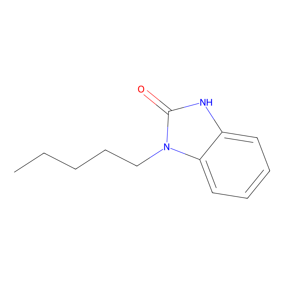 1-pentyl-1,3-dihydro-2H-benzimidazol-2-one molecular structure, CAS 537702-19-5