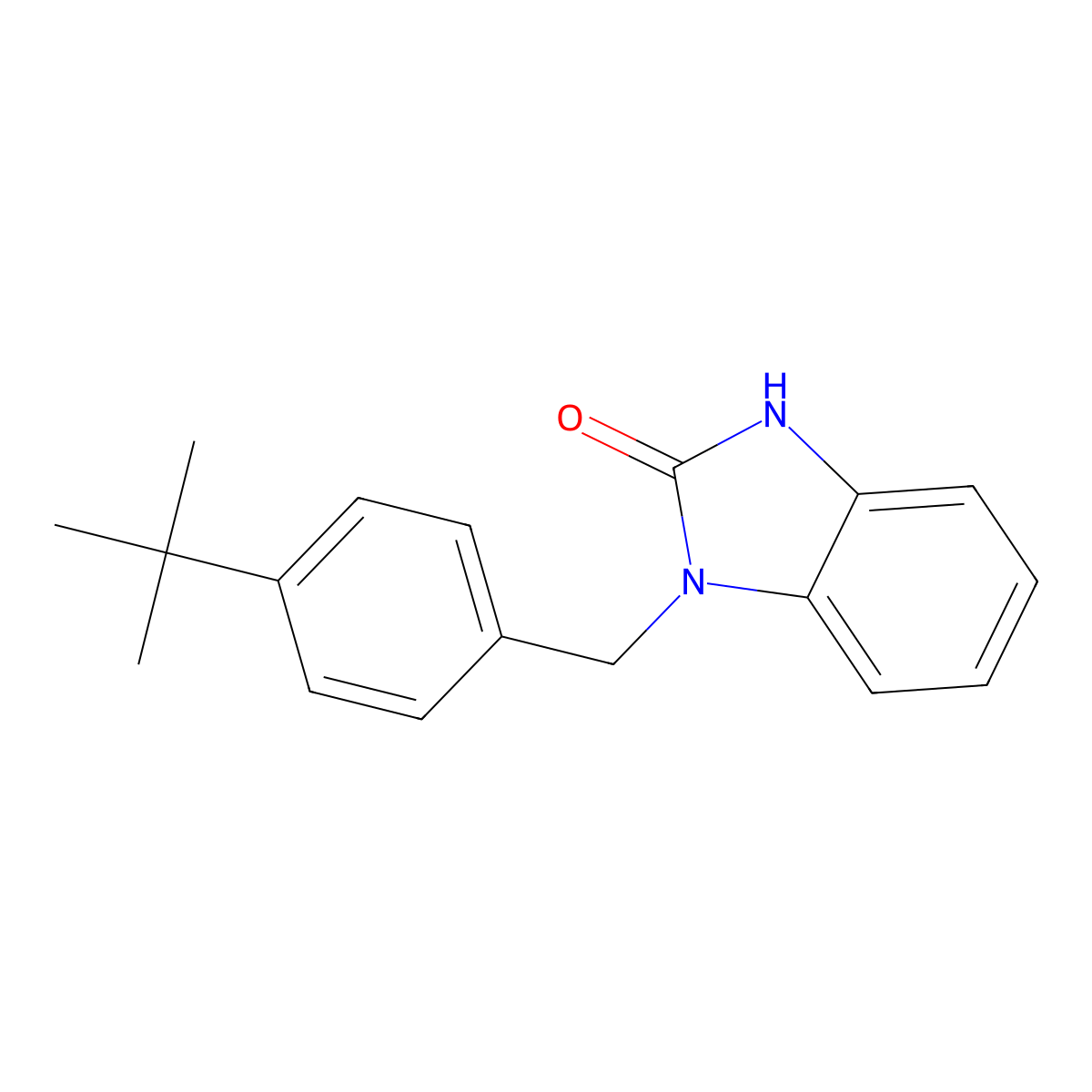 1-(4-Tert-butylbenzyl)-1,3-dihydrobenzimidazol-2-one molecular structure, CAS 537702-33-3