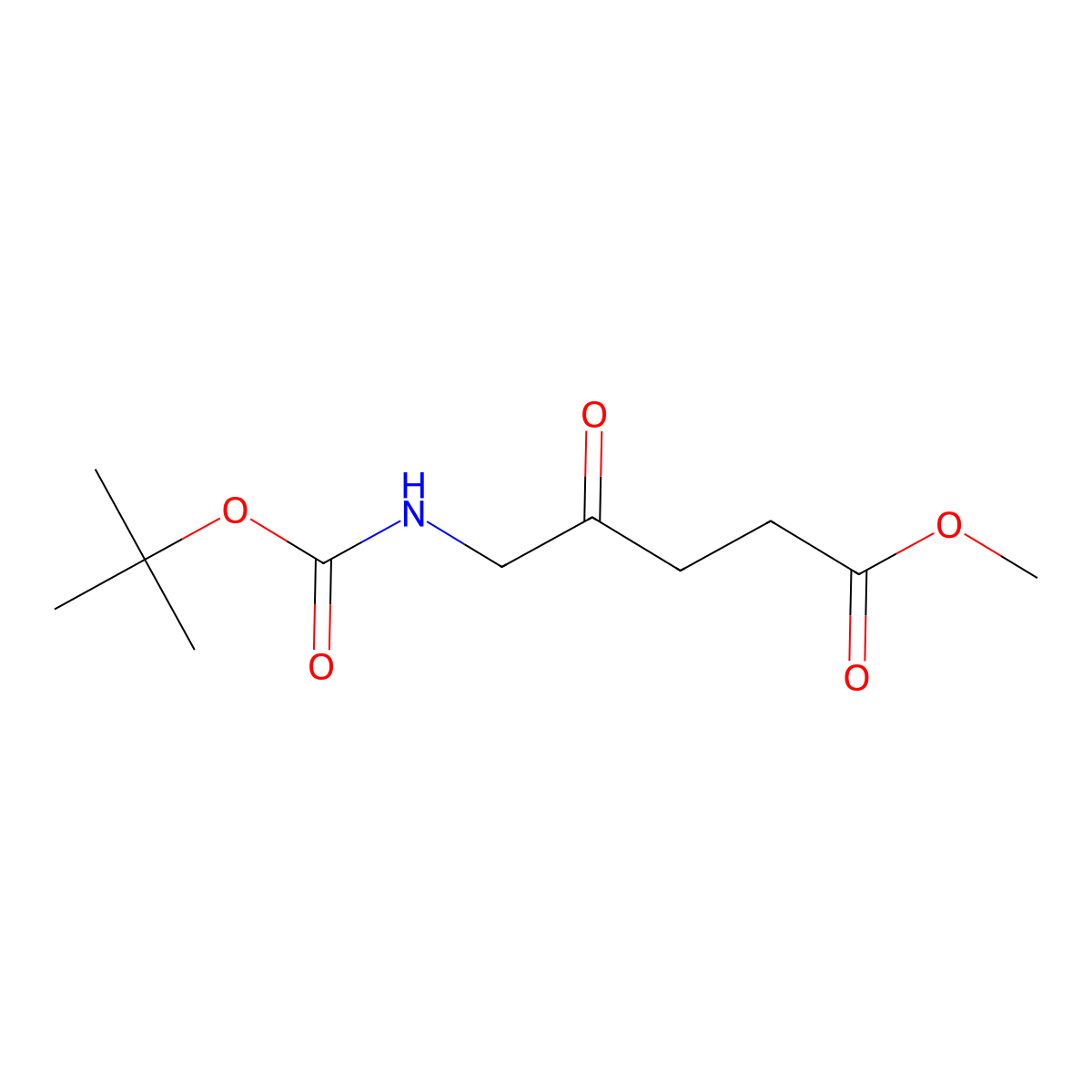 Methyl 5-{[(tert-butoxy)carbonyl]amino}-4-oxopentanoate molecular structure, CAS 537712-66-6
