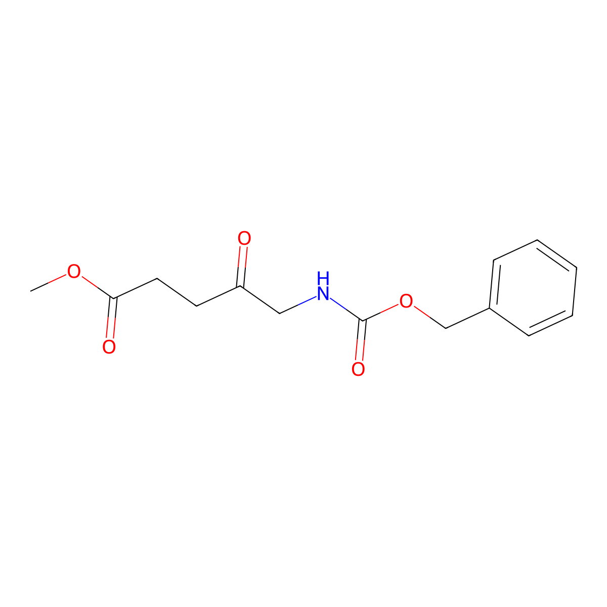 Methyl 5-{[(benzyloxy)carbonyl]amino}-4-oxopentanoate molecular structure, CAS 537712-70-2