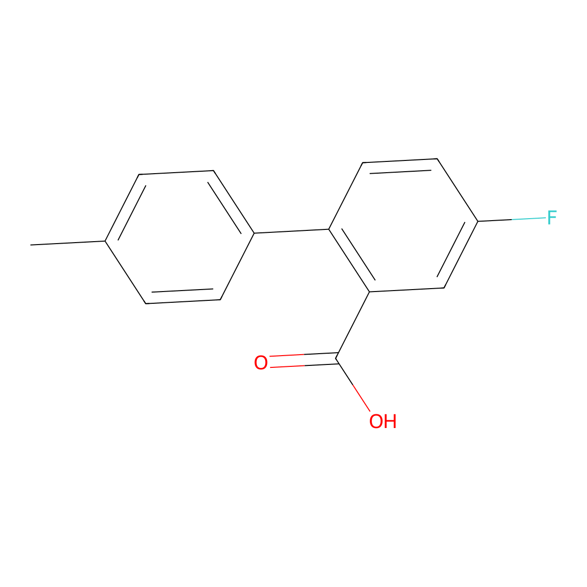 5-Fluoro-2-(4-methylphenyl)benzoic acid molecular structure, CAS 537713-33-0