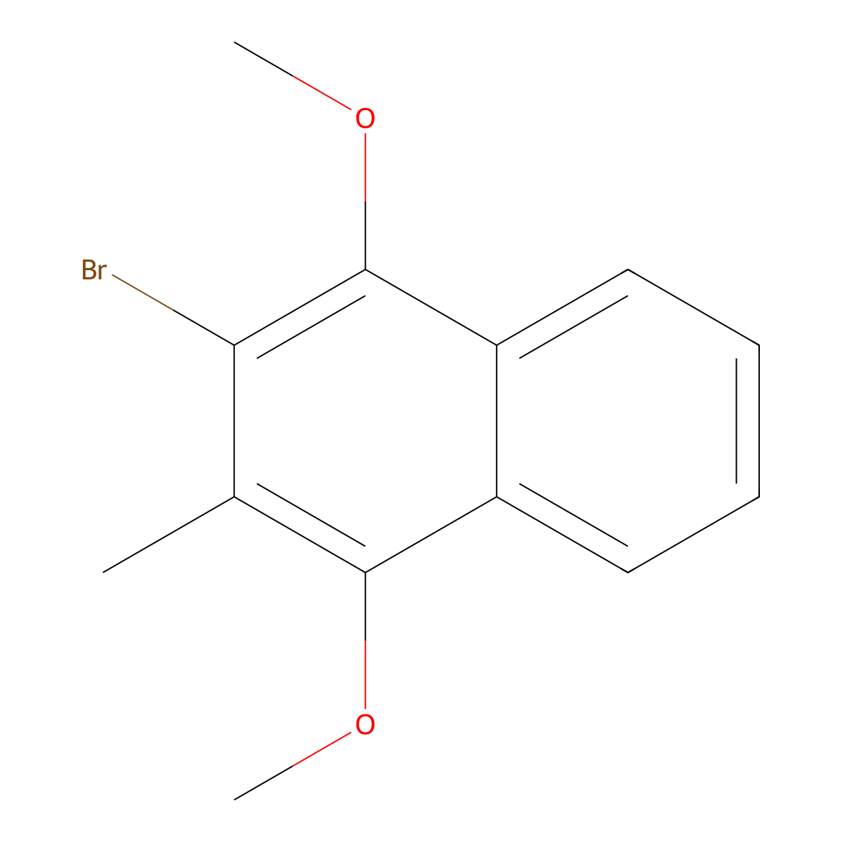 2-Bromo-1,4-dimethoxy-3-methylnaphthalene molecular structure, CAS 53772-33-1