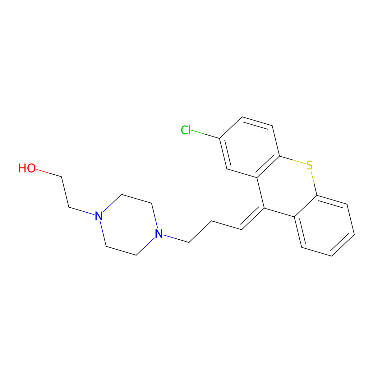 trans-Clopenthixol molecular structure, CAS 53772-84-2