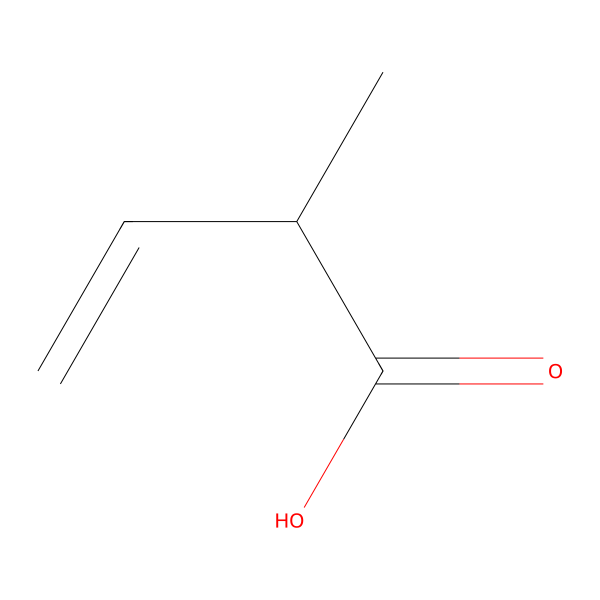 2-Methyl-3-butenoic Acid molecular structure, CAS 53774-20-2