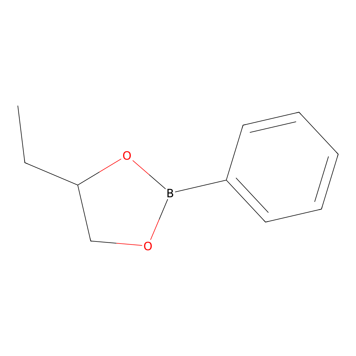 4-Ethyl-2-phenyl-1,3,2-dioxaborolane molecular structure, CAS 53774-64-4