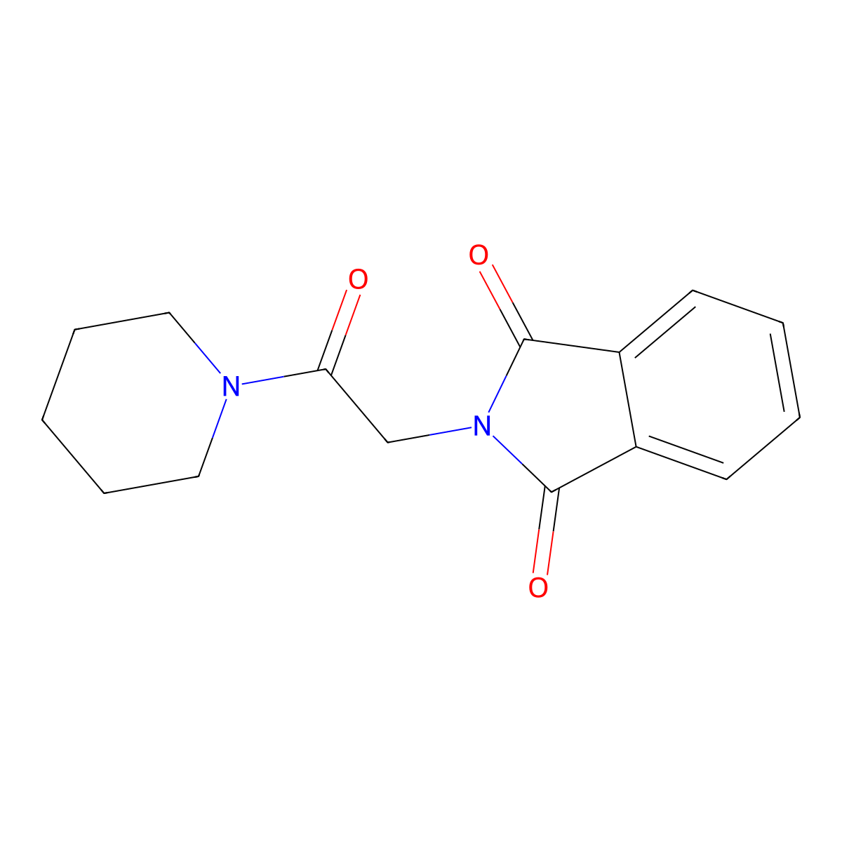 N-(2-Oxo-2-piperidin-1-ylethyl)phthalimide molecular structure, CAS 53775-25-0