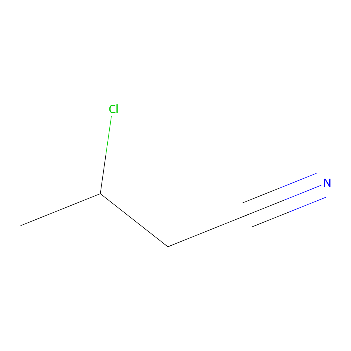 3-Chlorobutanenitrile molecular structure, CAS 53778-71-5