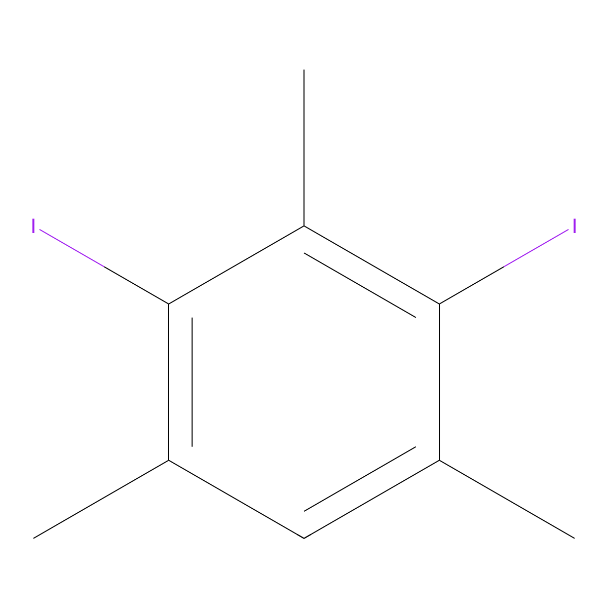 2,4-Diiodo-1,3,5-trimethylbenzene molecular structure, CAS 53779-84-3