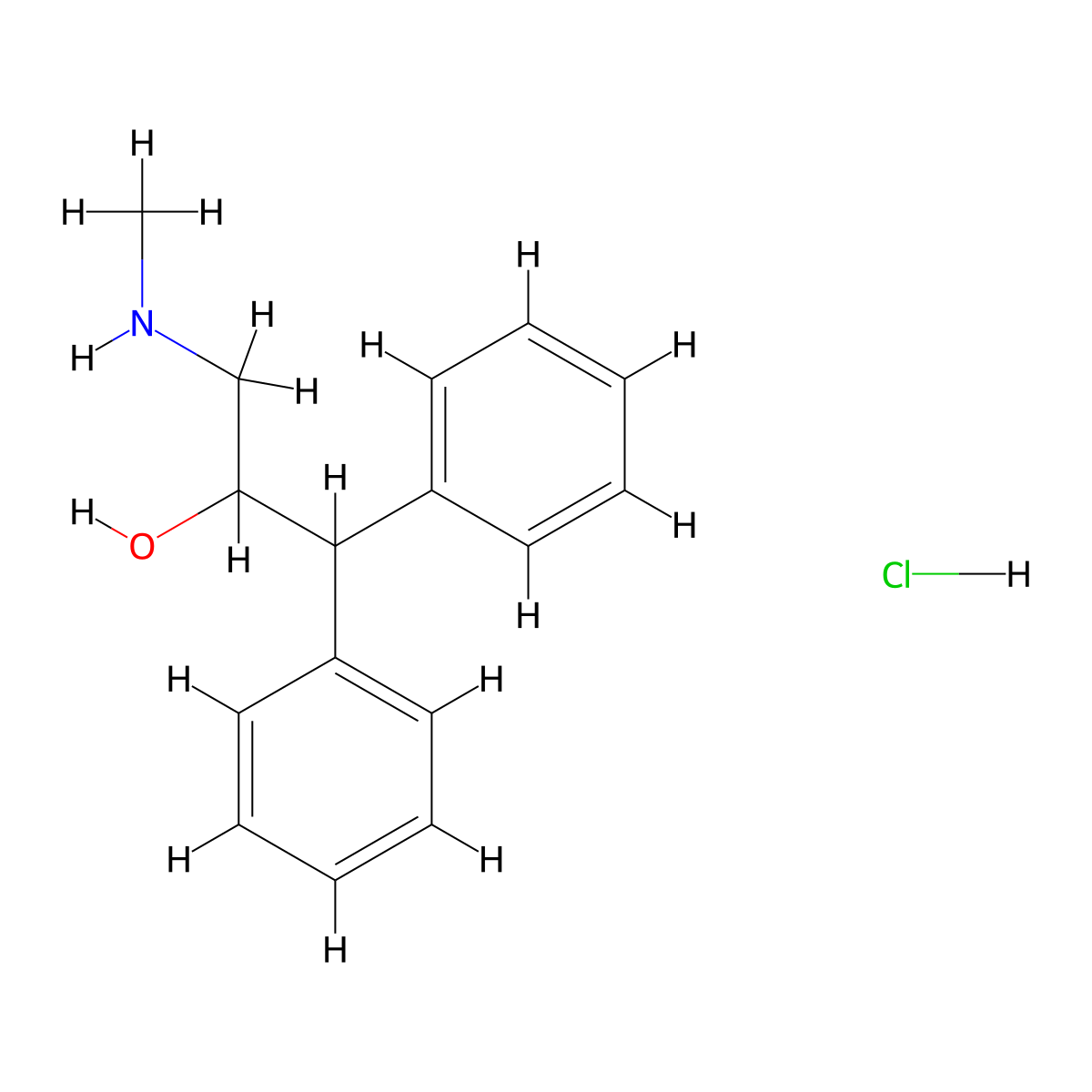 3-(Methylamino)-1,1-diphenylpropan-2-ol hydrochloride molecular structure, CAS 53779-93-4