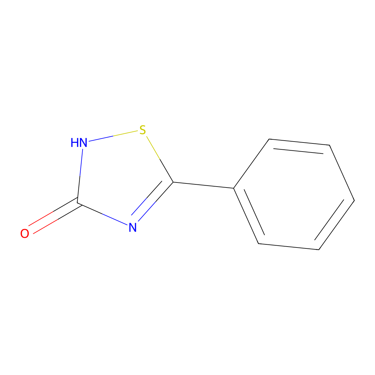 1,2,4-Thiadiazol-3(2H)-one, 5-phenyl- molecular structure, CAS 5378-17-6