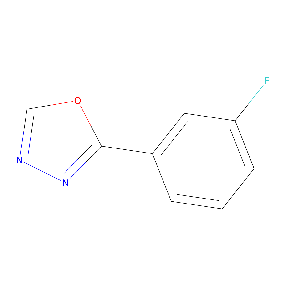 Oxadiazole, 1,3,4-, 2-(m-fluorophenyl)- molecular structure, CAS 5378-32-5
