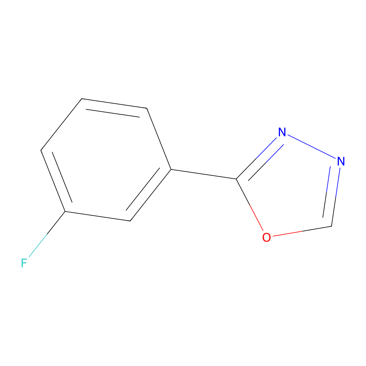 Oxadiazole, 1,3,4-, 2-(m-fluorophenyl)- molecular structure, CAS 5378-32-5