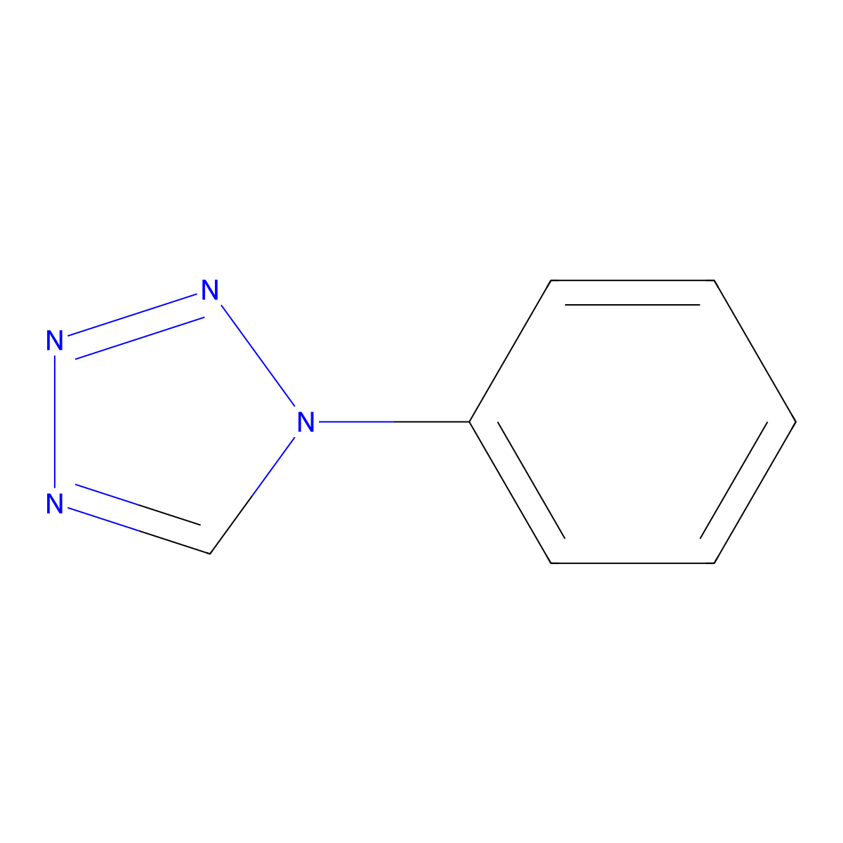 1-Phenyl-1H-tetrazole molecular structure, CAS 5378-52-9