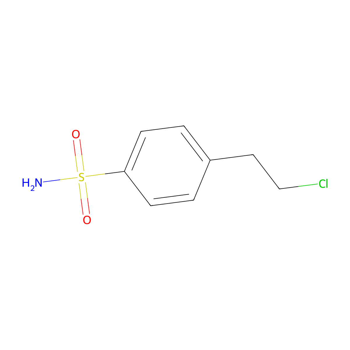 4-(2-Chloroethyl)benzenesulfonamide molecular structure, CAS 5378-85-8