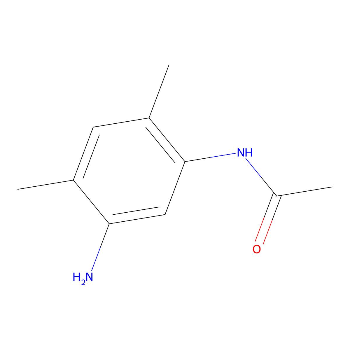 Acetamide, N-(5-amino-2,4-dimethylphenyl)- molecular structure, CAS 53780-33-9