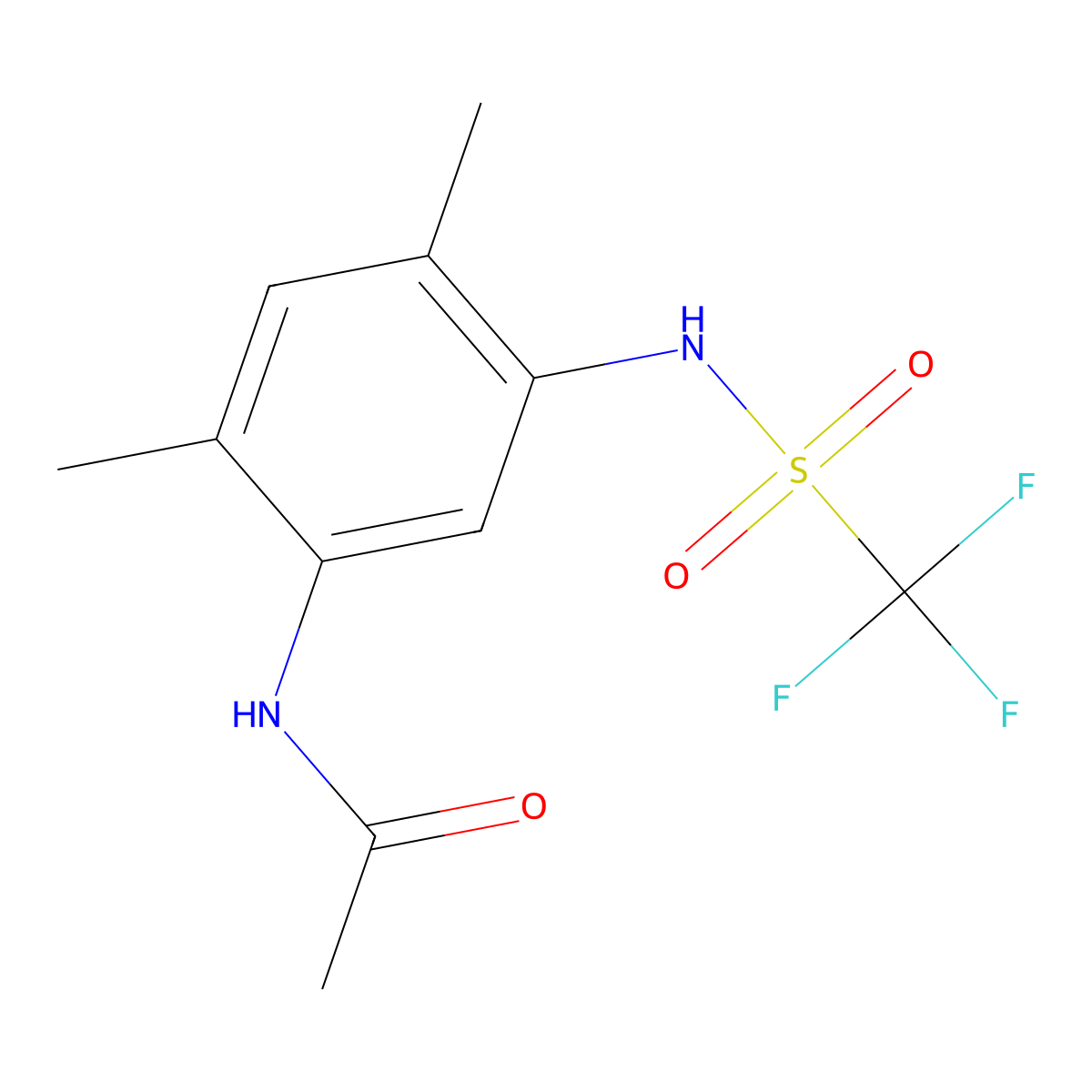 Mefluidide molecular structure, CAS 53780-34-0