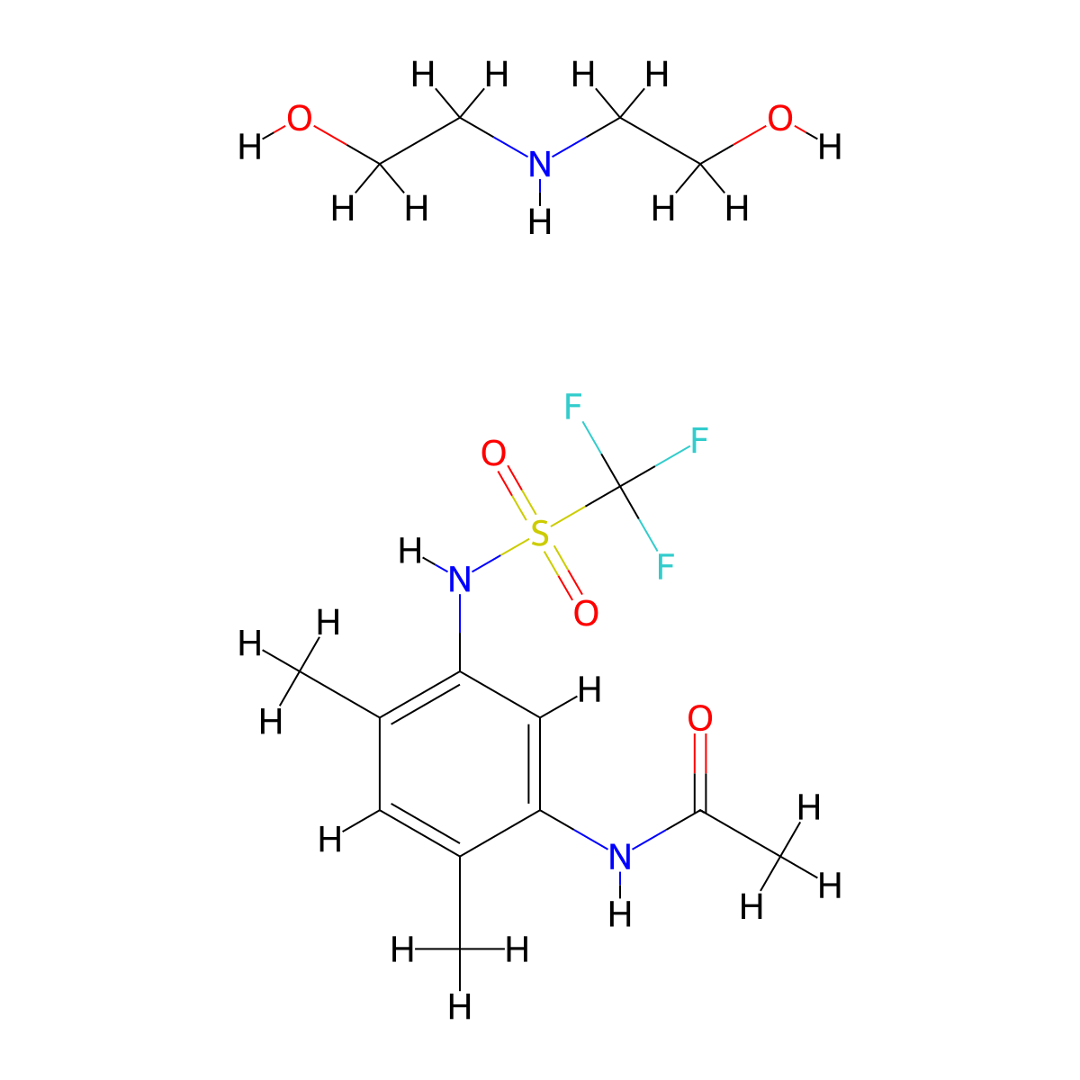 Mefluidide-diolamine molecular structure, CAS 53780-36-2