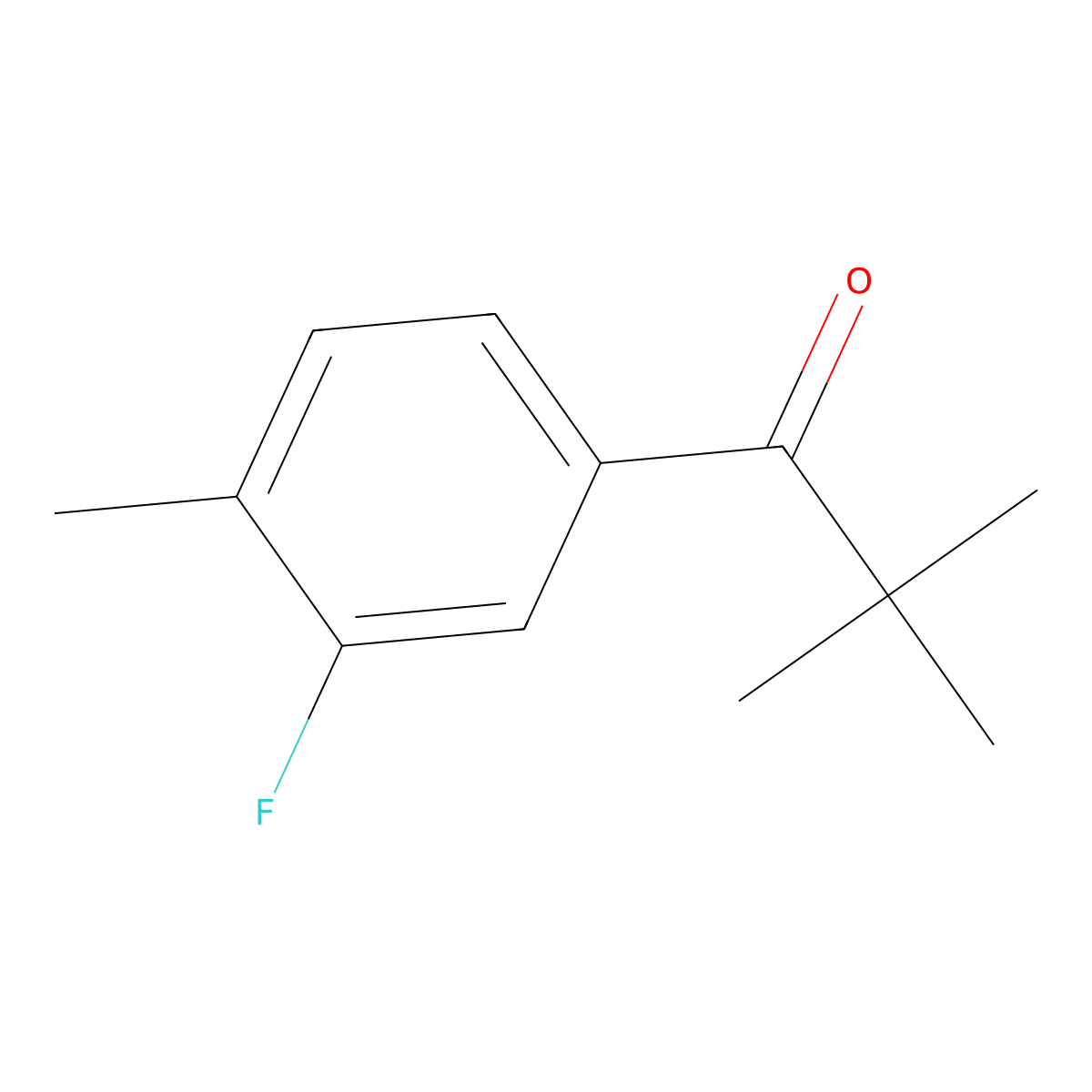1-(3-Fluoro-4-methylphenyl)-2,2-dimethyl-1-propanone molecular structure, CAS 53780-39-5