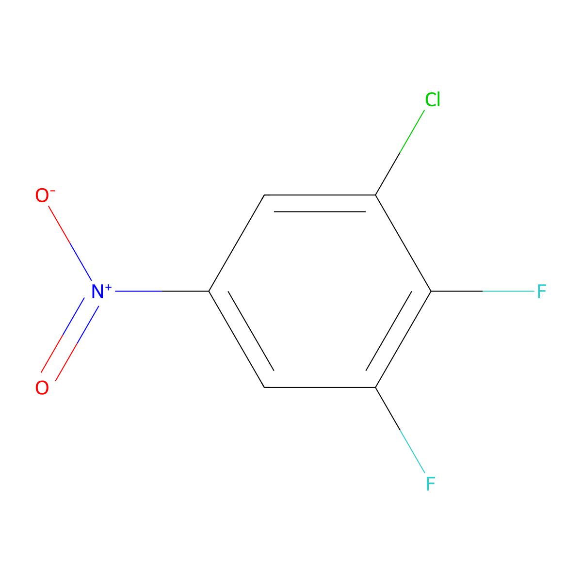 1-Chloro-2,3-difluoro-5-nitrobenzene molecular structure, CAS 53780-44-2