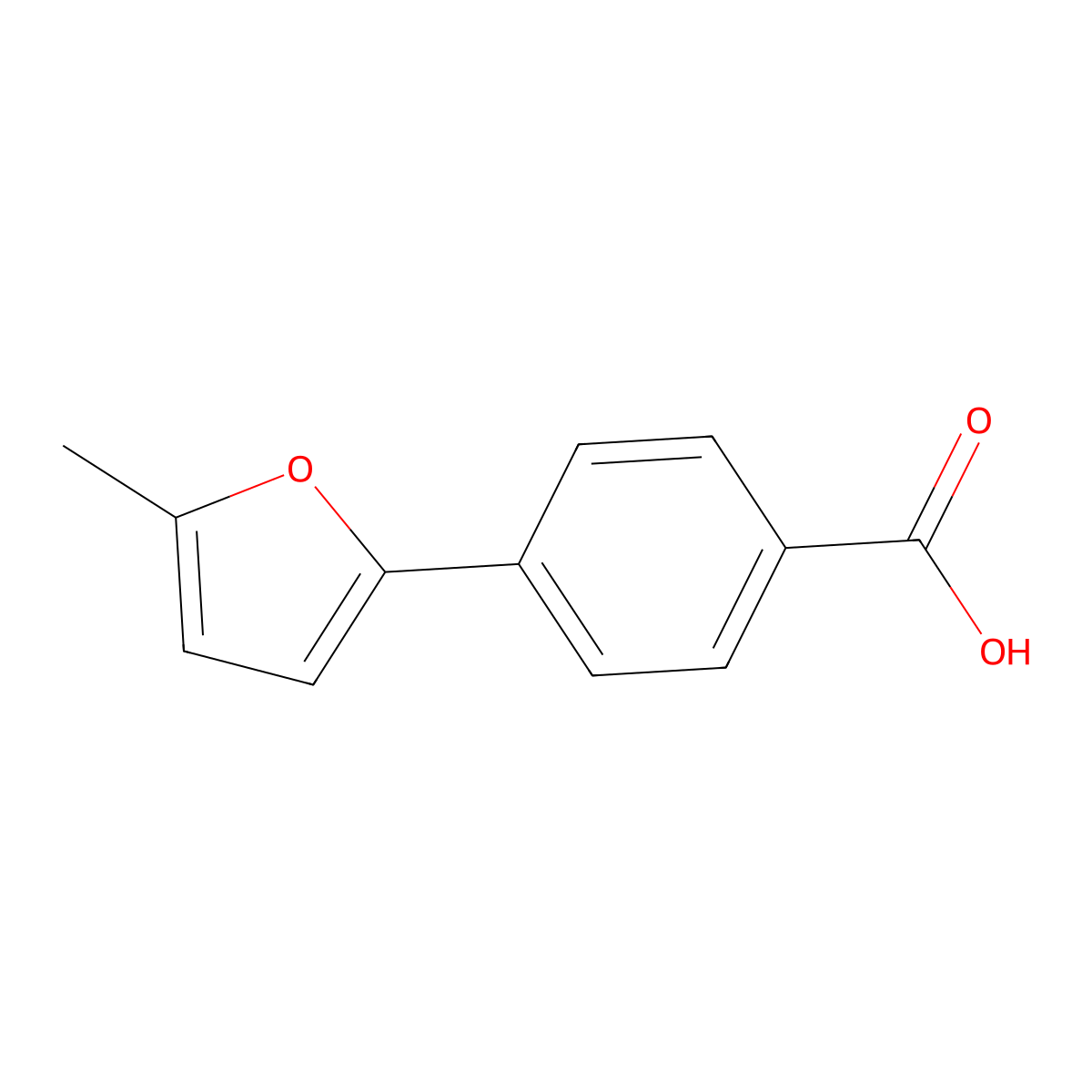 4-(5-methyl-2-furyl)benzoic Acid molecular structure, CAS 53782-63-1
