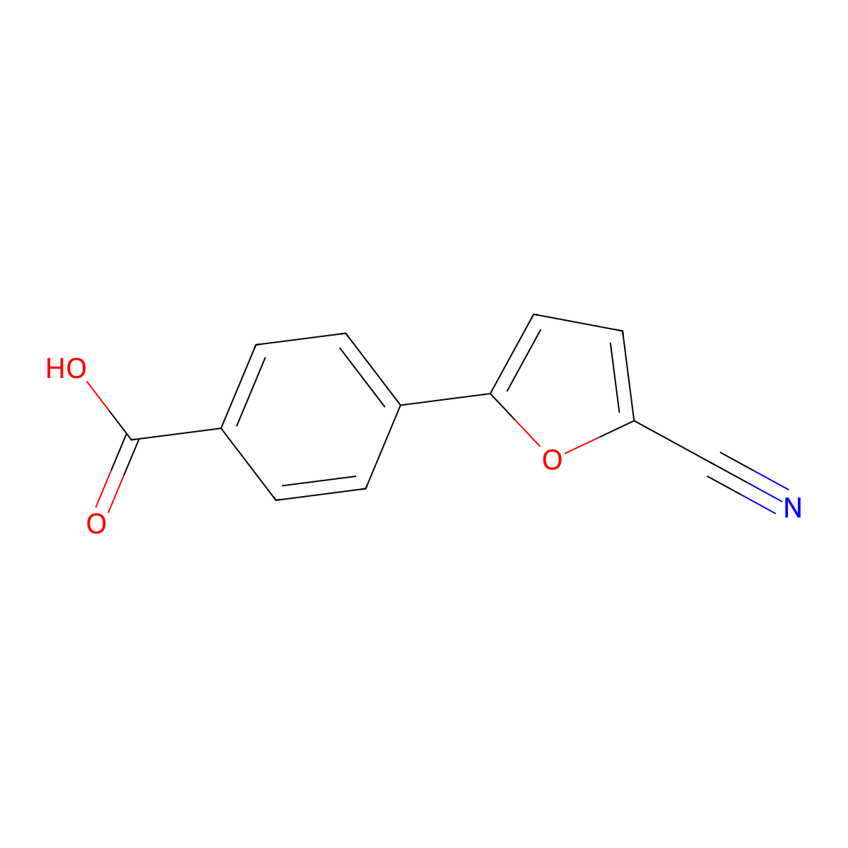 4-(5-Cyanofuran-2-yl)benzoic acid molecular structure, CAS 53782-68-6