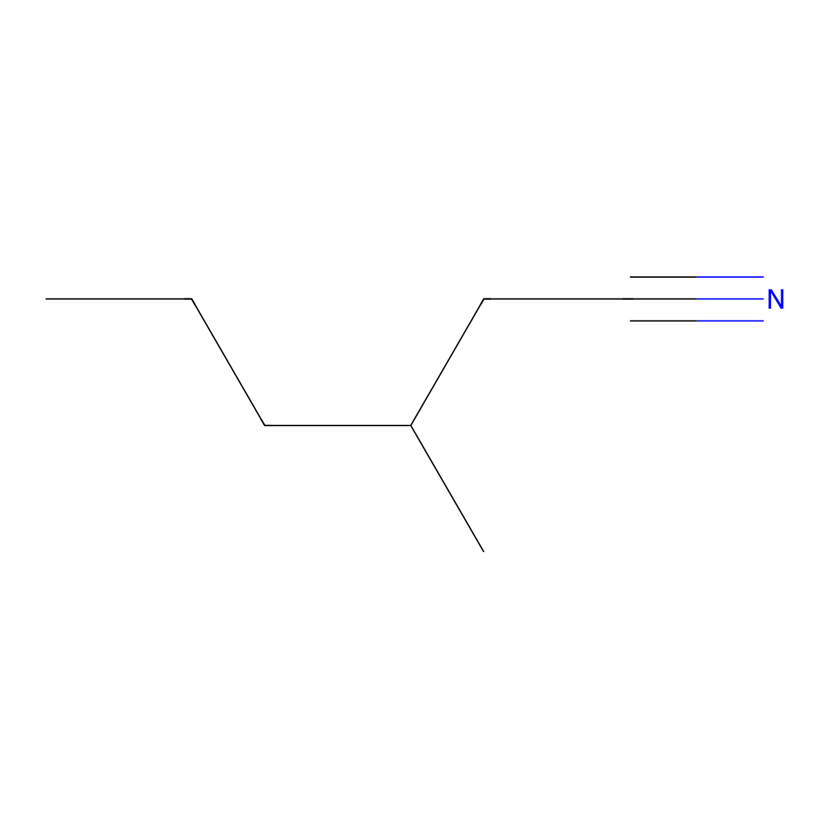 3-Methylhexanenitrile molecular structure, CAS 53783-89-4