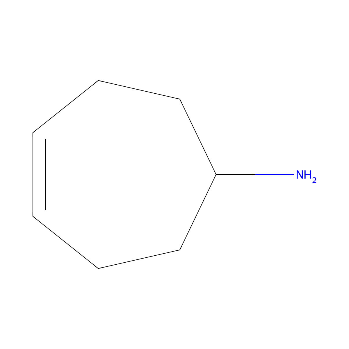 4-Cyclohepten-1-amine molecular structure, CAS 53783-90-7